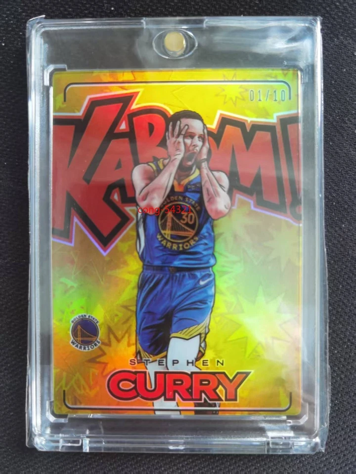 Tarjeta estrella de camiseta firmada con autógrafos de Stephen Curry de National Treasures Logoman 7 piezas Foto 4 de 4