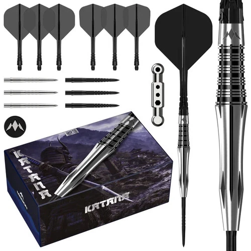 24 GRAM MISSION KATANA  95% TUNGSTEN STEEL TIP DARTS WITH CALIBURN POINTS