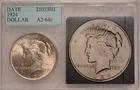 1924 Peace Dollar ACCUGRADE ACG BU Old Holder Photo Slab