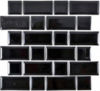 Keramikmosaik Schwarz Fliesenspiegel Dusche KüChe 26WM-0301 | 10 Mosaikplatten