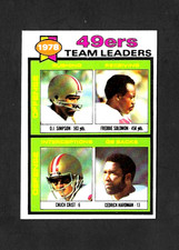 1979 TOPPS FOOTBALL # 38 SAN FRANCISCO 49ers TEAM LEADERS O.J. SIMPSON HOF EX-MT