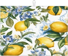 Lemon Dish Drying Mat for Kitchen Counter Protector and Decoration Super