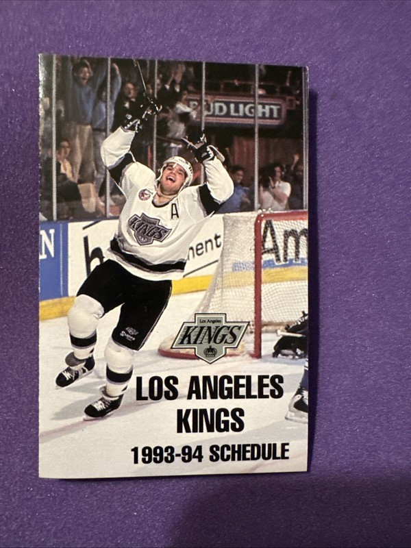 1993-94 LOS ANGELES KINGS HOCKEY POCKET SCHEDULE - BUD LIGHT