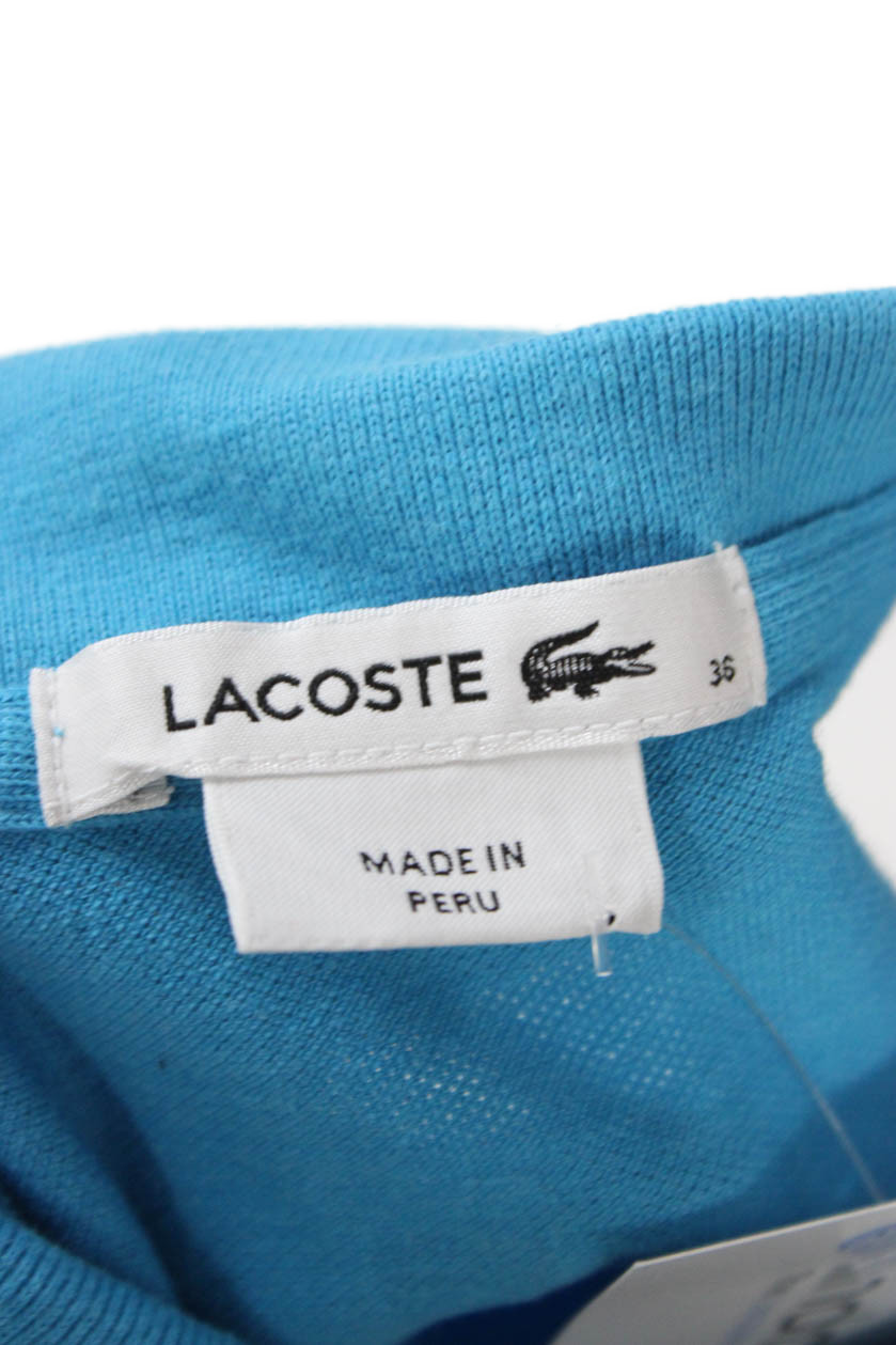 Lacoste Womens Basic Polo Blue Collared Sleeveles… - image 4