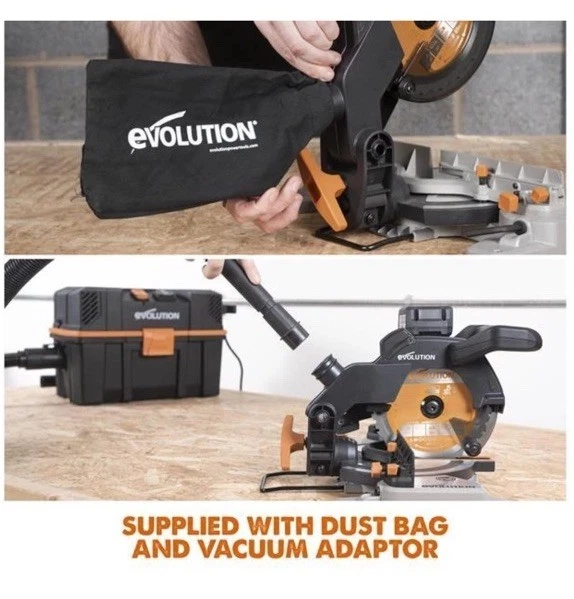 Evolution 088-0001A R185CMS-Li EXT Compound Mitre Saw 18V 1 x 4.0Ah Li-ion - Image 4 of 4