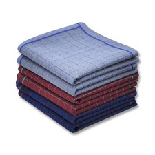 Soft Men's Cotton Handkerchiefs with Assorted Color 6 Piece Gift Set
