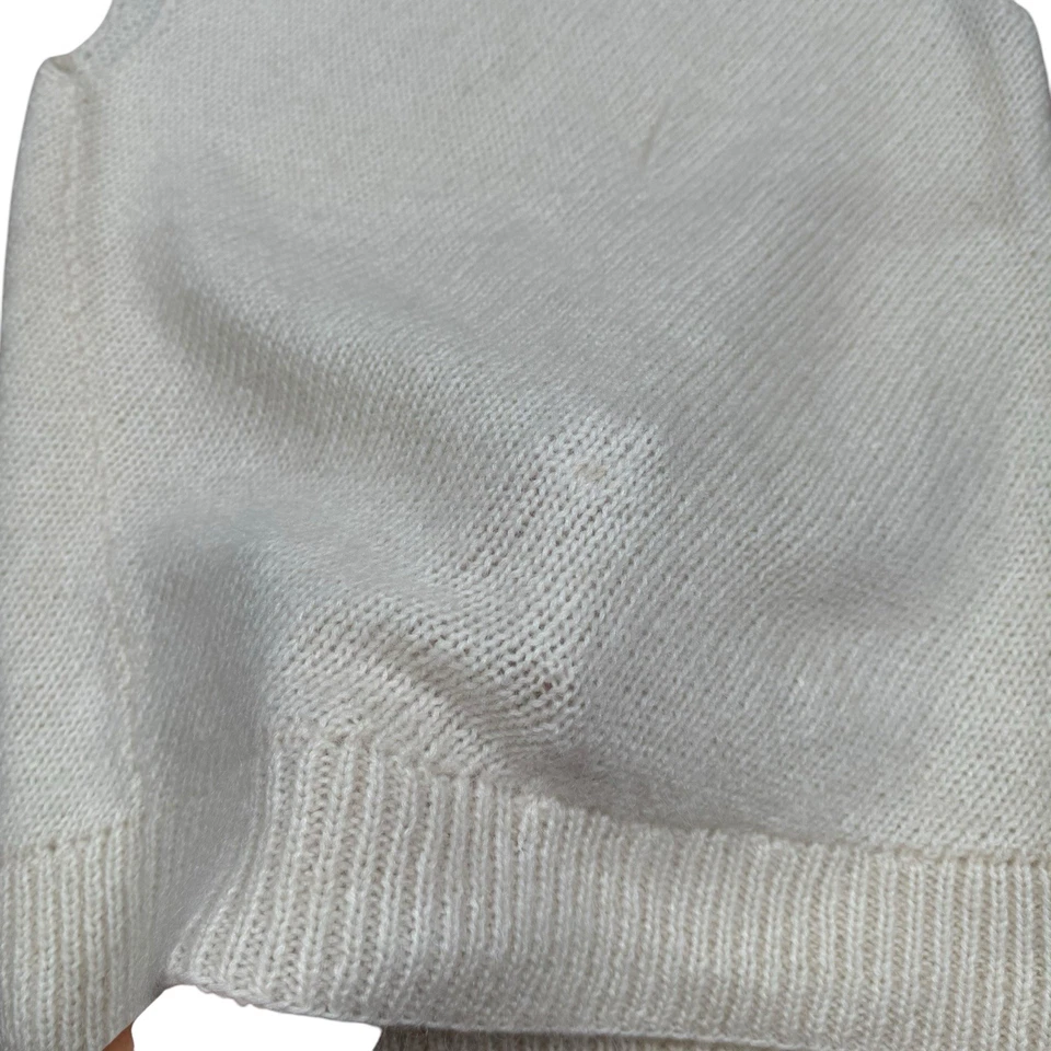 Donna Karan Signature Womens L High Neck Sleeveless Sweater Vest Cashmere Blend - Image 2 of 4