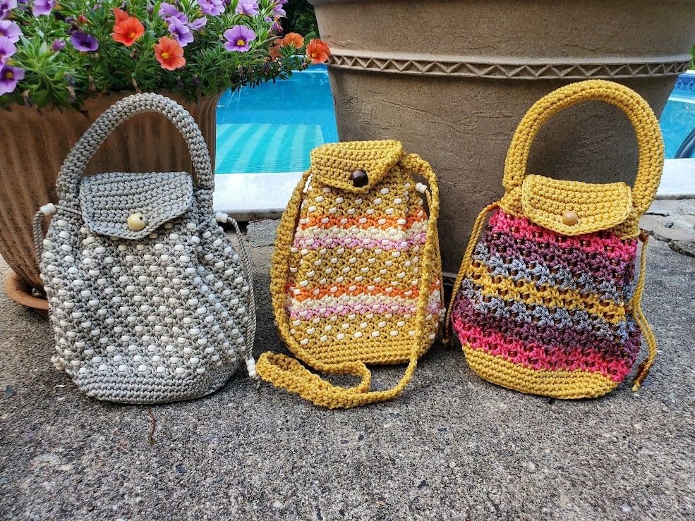 Handmade Beaded Crochet Bag: Boho Cotton Crossbody Handbag