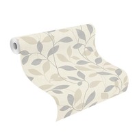 Rasch Tapete Vlies Andy Wand 639827 Beige Creme Grau Stylisch BläTter