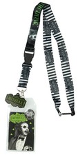 Beetlejuice Never Trust The Living Lanyard ID Holder, Rubber Charm And Sticker