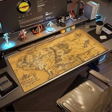A Large Electronic Sports Gaming Mouse Pad Featuring a Vintage, Yellowed Hand-