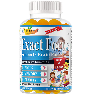 Exact Focus Brain Vitamins for Kids & Teens, Cognitive Clarity Supplement-60ct