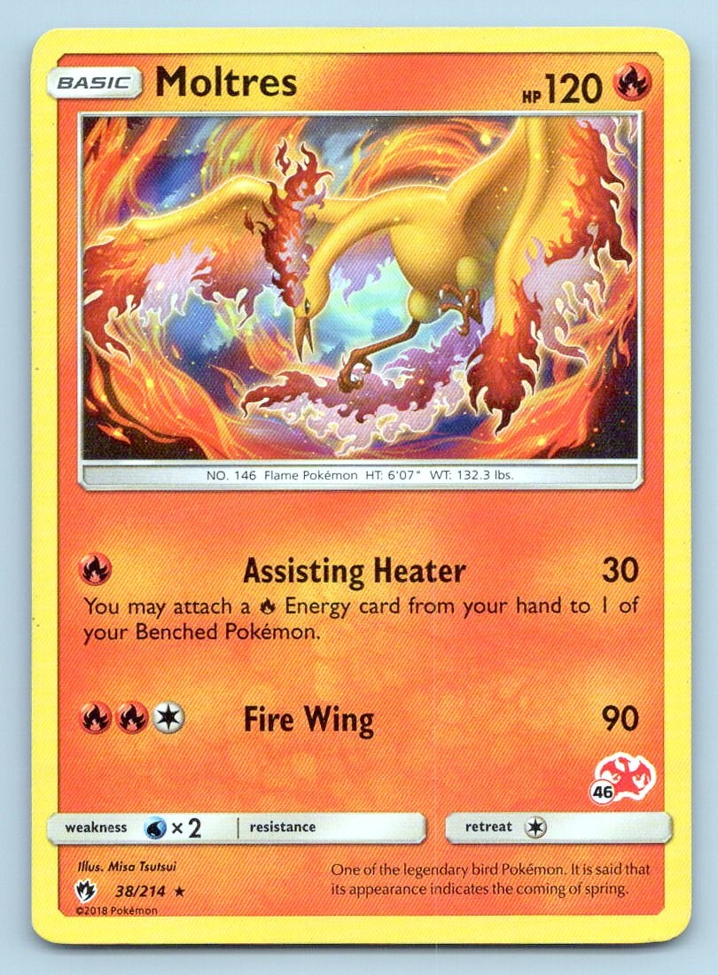 Pokemon Moltres Lost Thunder   R 38/214 MP