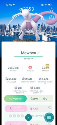 XXL Non Shiny Mewtwo TOKYO Go Fest! 3 Movesets| Tokyo Hintergrund super selten