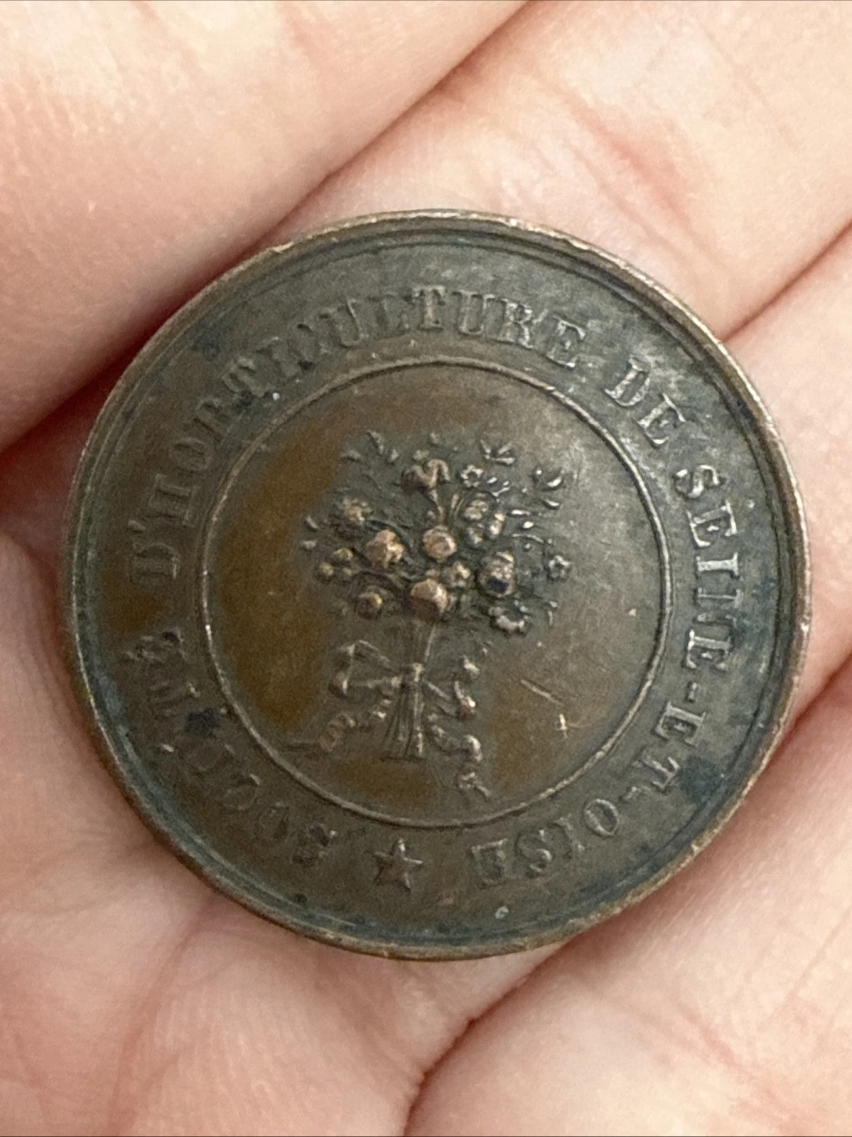 Médaille Société D’horticulture De Seine Et Oise Versailles 7 Avril 1840 Cuivre
