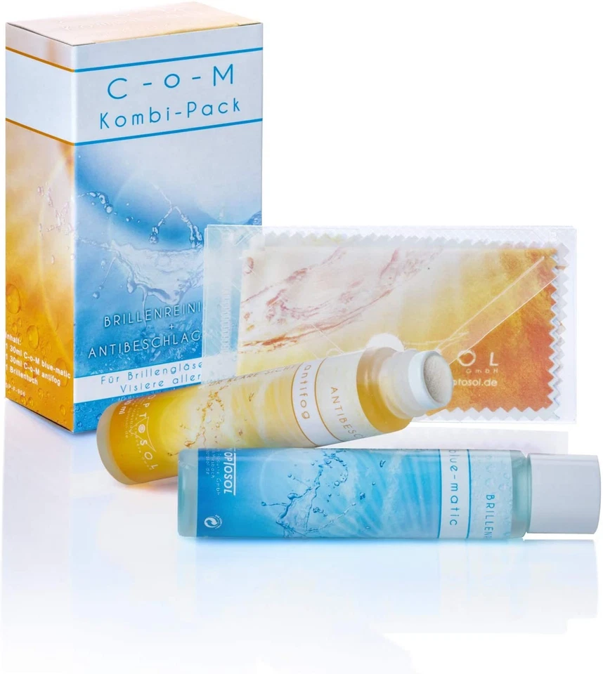 OPTOSOL - CHEMISCHE PRODUKTE GMBH Kombi-Pack C-o-M blue-matic Brillenreiniger & C-o-M antifog Antibeschlagmittel,