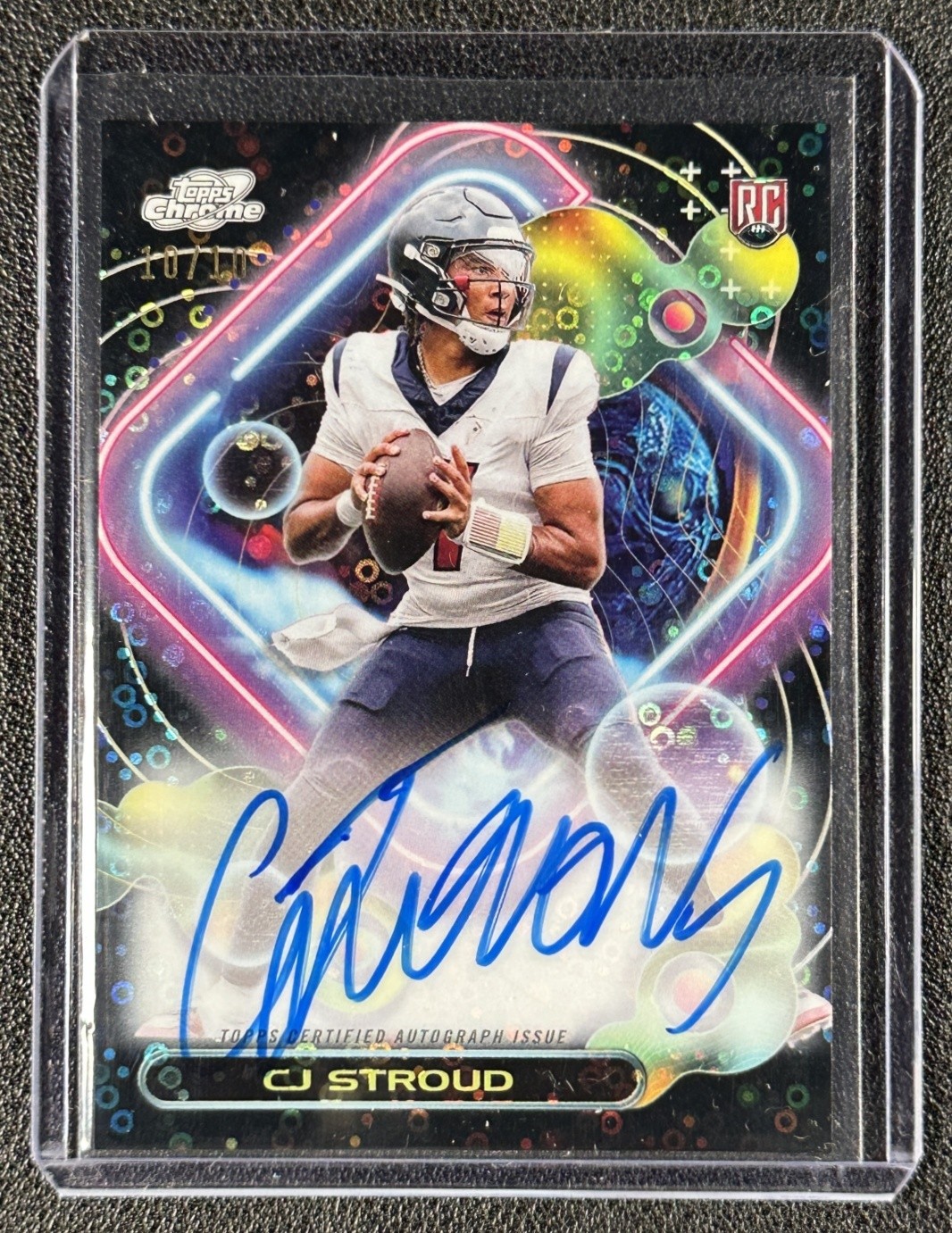 CJ STROUD 2023 TOPPS CHROME COSMIC COMPOSITE #CCA-CS BLACK ECLIPSE AUTO RC 10/10