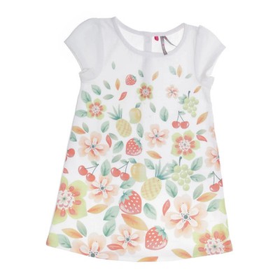 Orchestra, Kleid, Größe: 86, Weiß/Mehrfarbig, Blumen, Mädchen #aDR