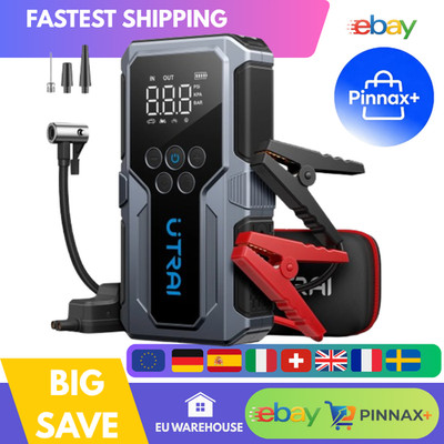 UTRAI 1500A Car Jump Starter Power Bank with 150PSI Air Pump Portable Booster 20