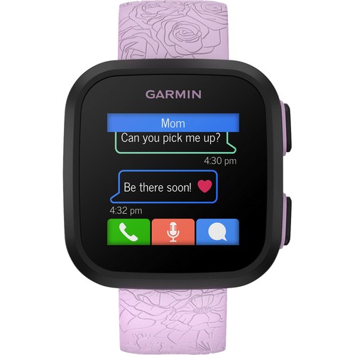 Garmin Bounce Kid Smartwatch Dwukierunkowy tekst i głos Śledzenie lokalizacji wiadomości -Lililiowy - Zdjęcie 3 z 12
