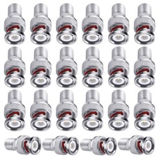 F to BNC Connector 22 Pcs BNC Male Plug to F Female Jack Coax Adapter 75 Ohm,...