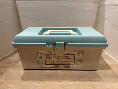 #ad WILTON Cake Decorating 16#x27;#x27; Tool Caddy amp; Tools Portable Toolbox Extras Vintage $30.00