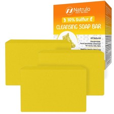 10 Sulfur Soap Cleansing Bar for Face  Body   All 4 Ounce Pack of 3 