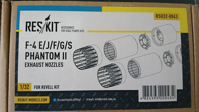 Reskit RSU32-0043 1/32 F-4(E/J/F/G/S) Phantom II exhaust nozzles for REVELL Kit