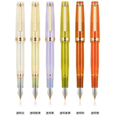 JinHao Resin 82 Fountain Pen Fluid Writing Extra Fine/0.38mm F/0.5mm Mixed Color