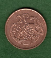 Irish 1998 Two Pence Coin Ireland 2p Coin Irish Coins 1998 (026326)