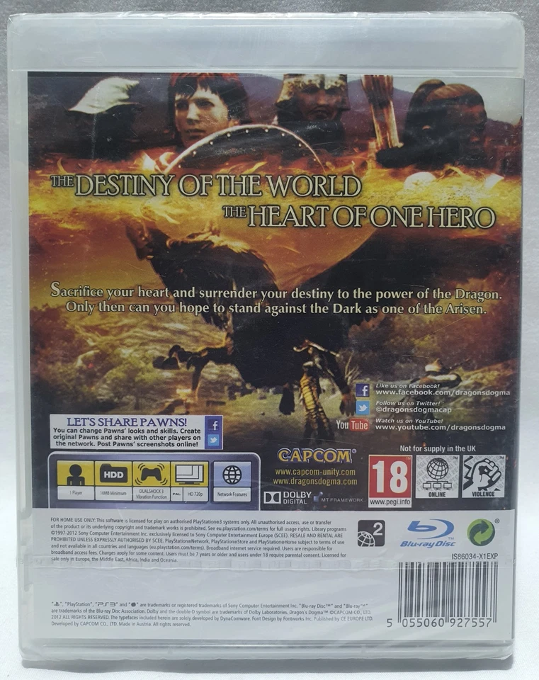 Dragon's Dogma Playstation 3 New Factory Sealed foil with defect - Image 2 of 4