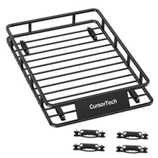 Roof Rack Basket 51" x 36" Heavy Duty Roof Cargo Basket 300 lbs Black(51*36in)
