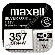 Maxell 357 / SR44W Silver Oxide Watch Battery