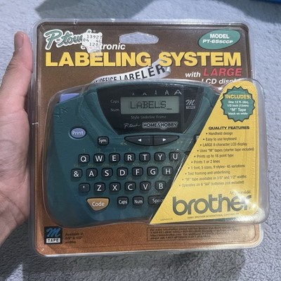 Brother P-Touch Electronic Labeling System PT-65SCCP LCD Display New Sealed 2001