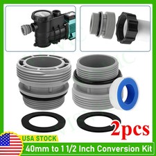 Pack of 2 Pool Hose 40mm to 1.5 Hose Conversi...