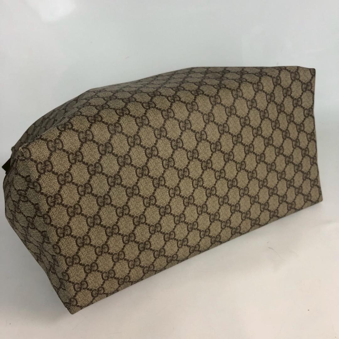 GUCCI GG Shoulder Bag Ziplock Leather PVC Brown Beige Gold Hardware From Japan thumbnail 22