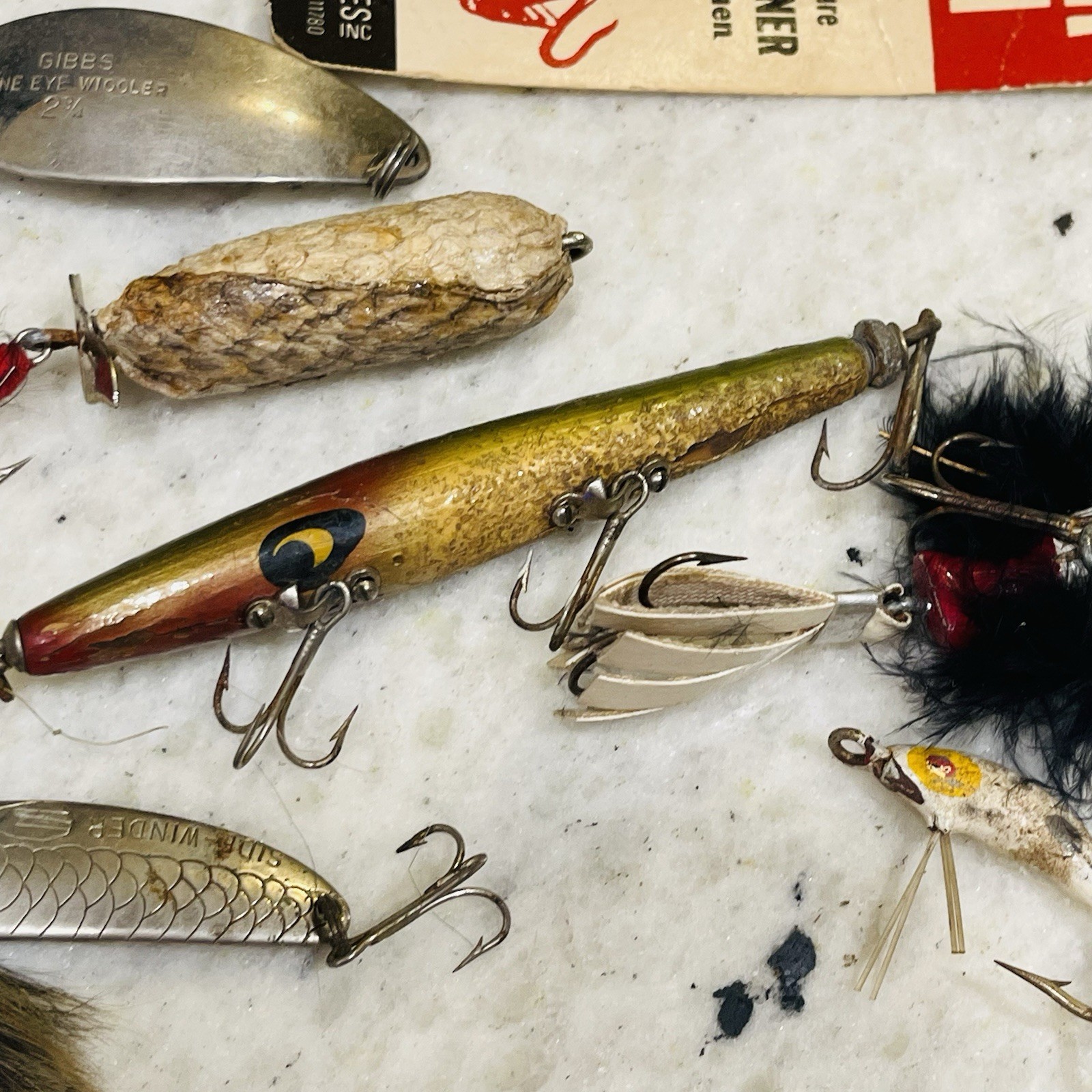 Lot 68 Vintage Fishing LURES SPINNERS SPOONS Cork Poppers Mepps Hildebrandt - Image 18