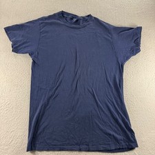 JanSport T-Shirt Mens Large Navy Blue Good Vintage Made in USA Cotton Basic