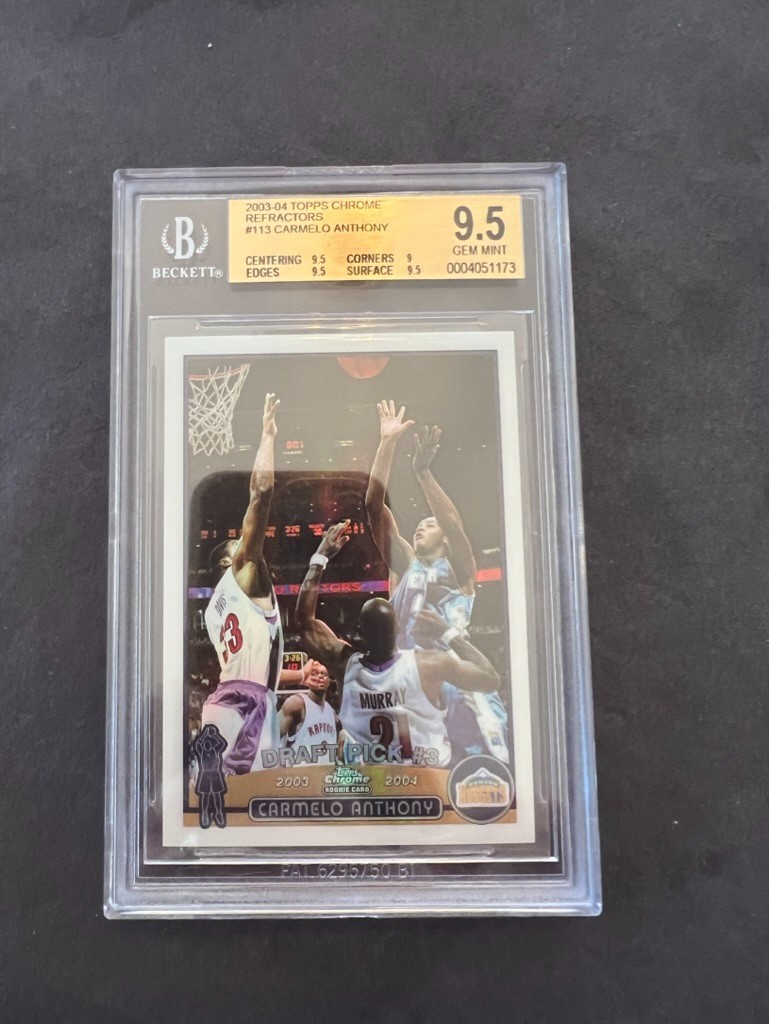 Carmelo Anthony 2003 Topps Chrome #113 Refractor Price Guide