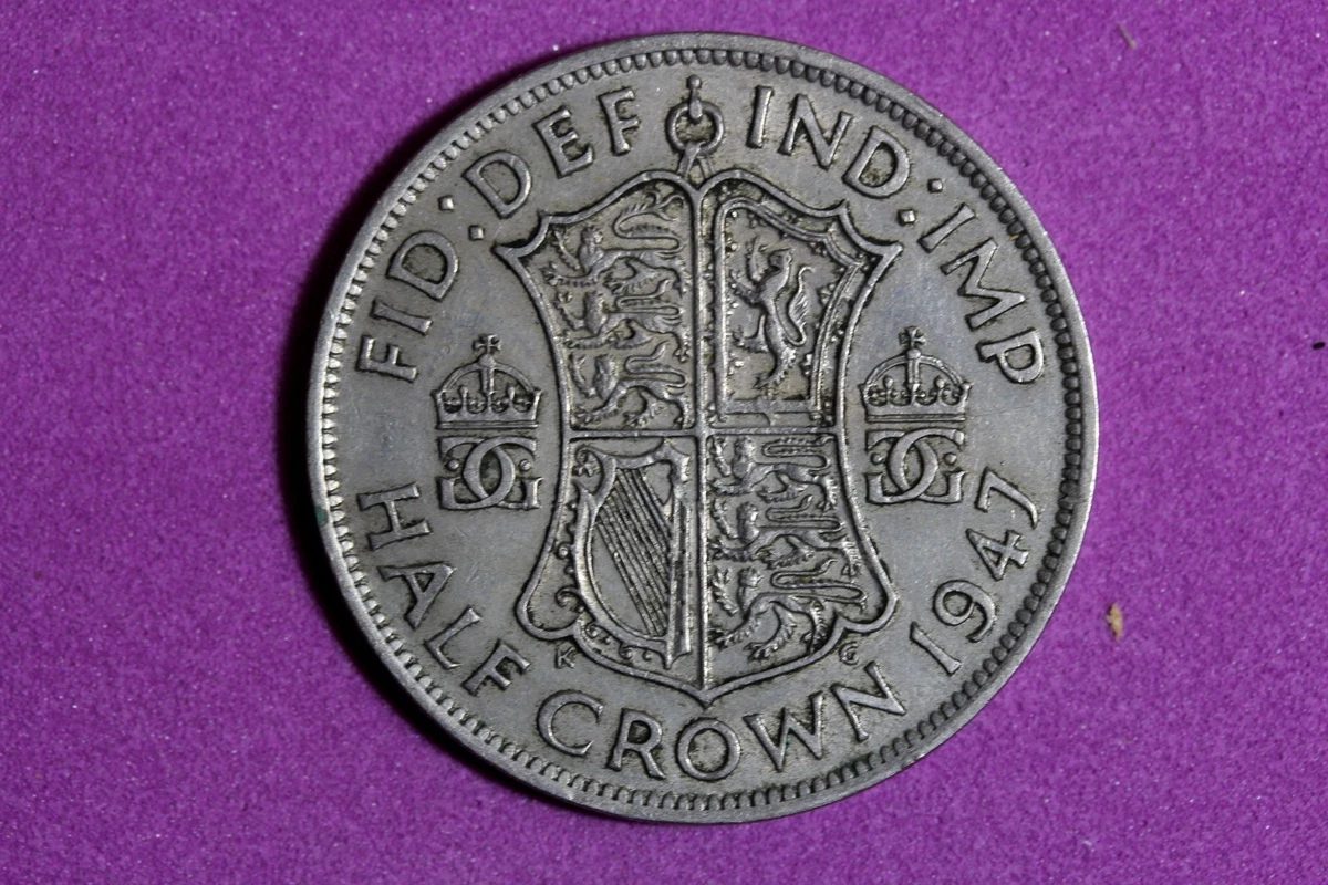 1947 年英国半克朗硬币| eBay