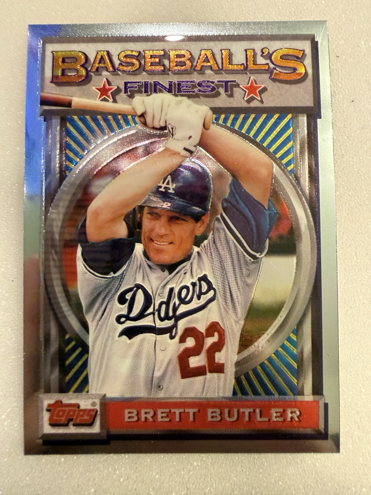 1993 Topps Finest - Baseball's Finest Brett Butler #6 Refractor