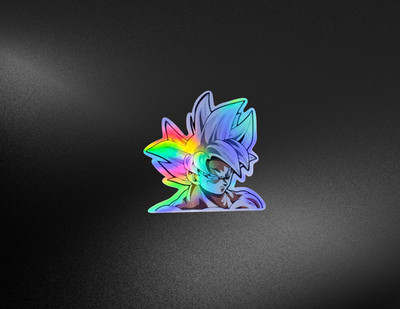 Goku Ultra Instinct Sticker - Waterproof Holographic - Anime Sticker