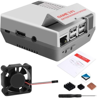 Compact Retro Gaming Case for Raspberry Pi 3B+ with Cooling Solutions Included