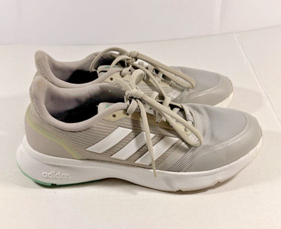 adidas Nova Flow EH2586 Gray/White/Green Mesh Running Sneaker