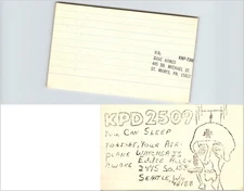 Seattle WA QSL KPD-2509 Plane Spotter Eclipse Card