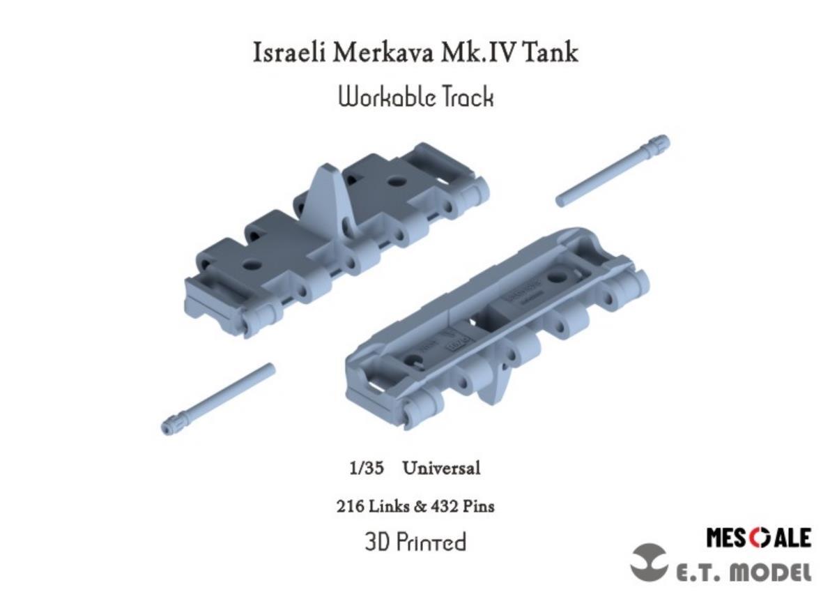 ET MODEL P35-024 1/35  Israeli Merkava Mk.IV Tank Workable Track(3D Printed)