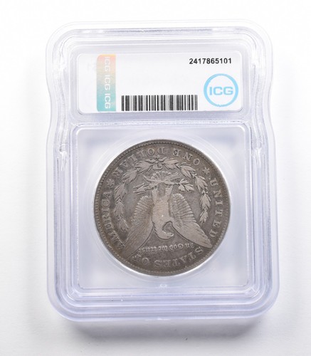 1878-CC Morgan Silver Dollar VG10 ICG *2406 - Picture 2 of 3