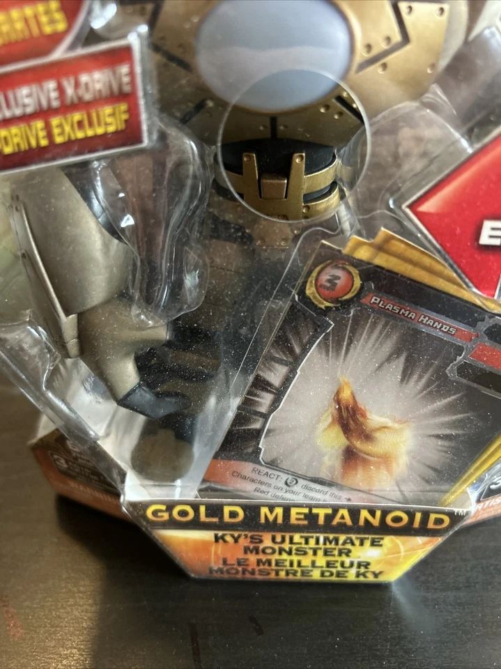 Redakai Action Figure GOLD METANOID Rare Big USA Exclusive X-Drive Card 2011 - Image 3 of 4