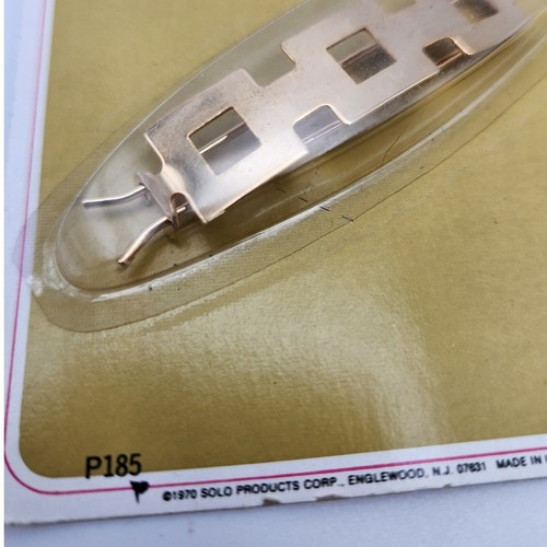 1970's gold tone Hair Barrette New in original packaging 2.5" hair clip - Picture 2 of 5