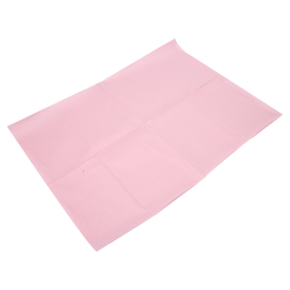 125 un. Baberos dentales rosa desechables bufanda dental toalla impermeable paciente HR6